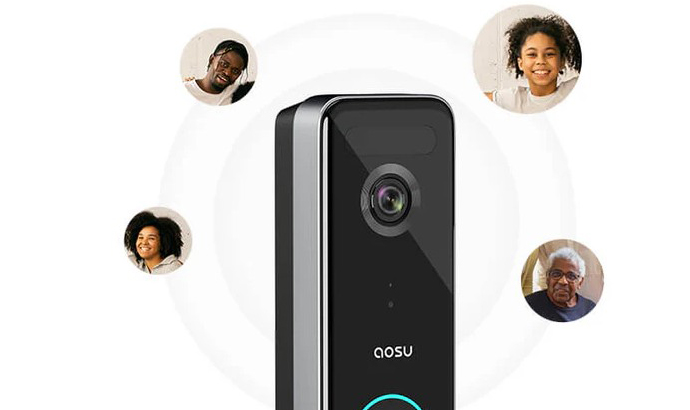 Video Doorbell Ultra V8S インターホン ワイヤレス Aosu Video Doorbell Ultra (V8S), 5MP Ultra HD, 2.4 GHz WiFi